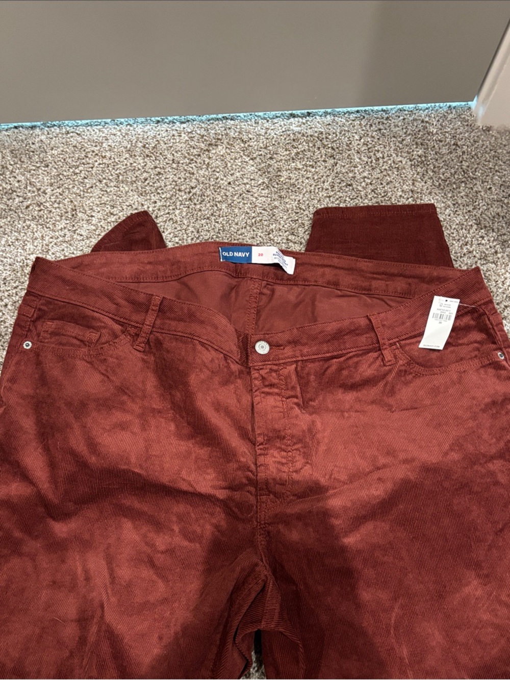 Old Navy Women’s Rust Red Corduroy Skinny Pants